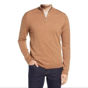 Nordstrom Mens Merino Wool Quarter Zip Pullover